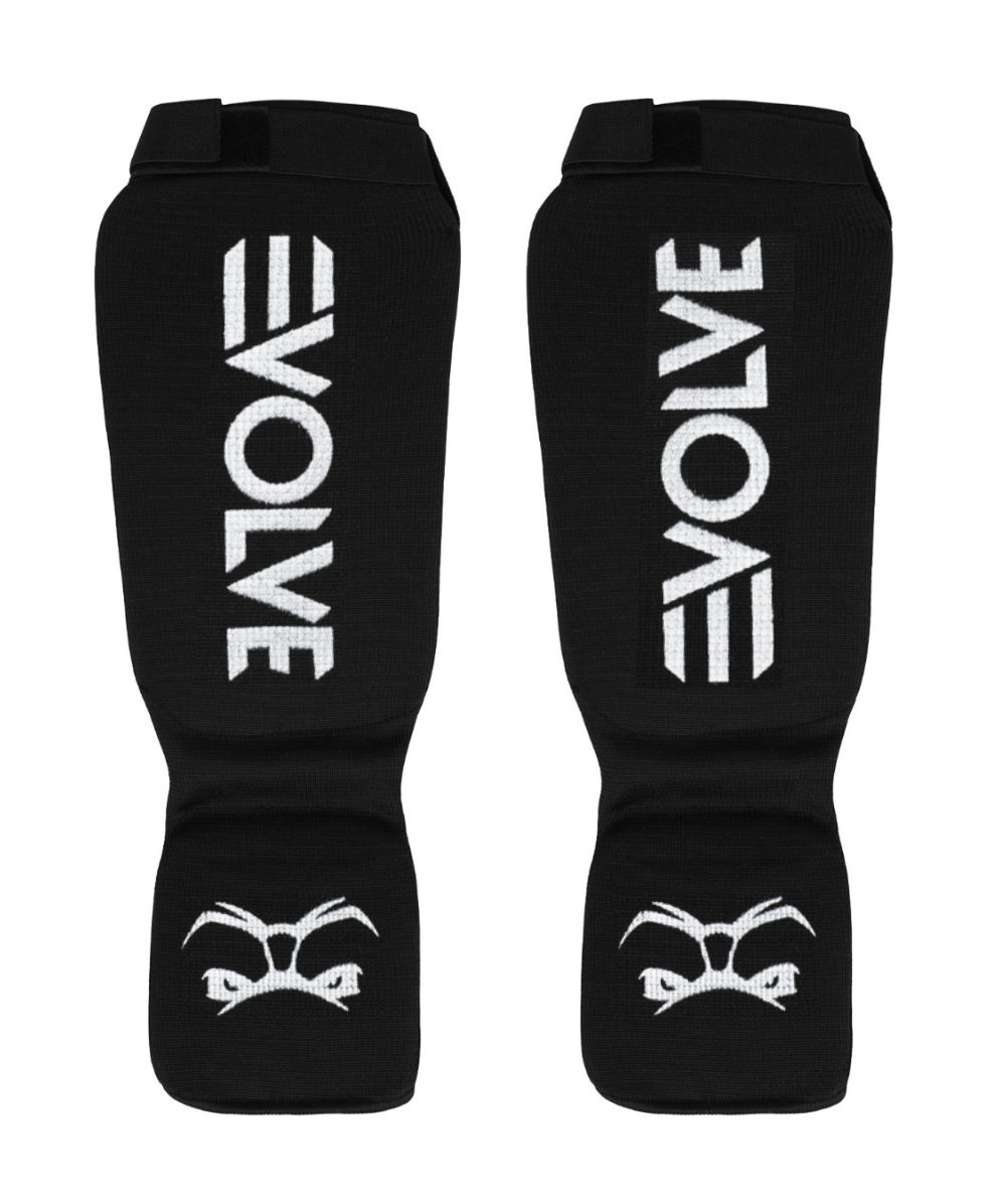 Evolve Shin Guards | Padded Martial Art Shin and Instep Guards for Kickboxing MMA Boxing Muay Thai Karate