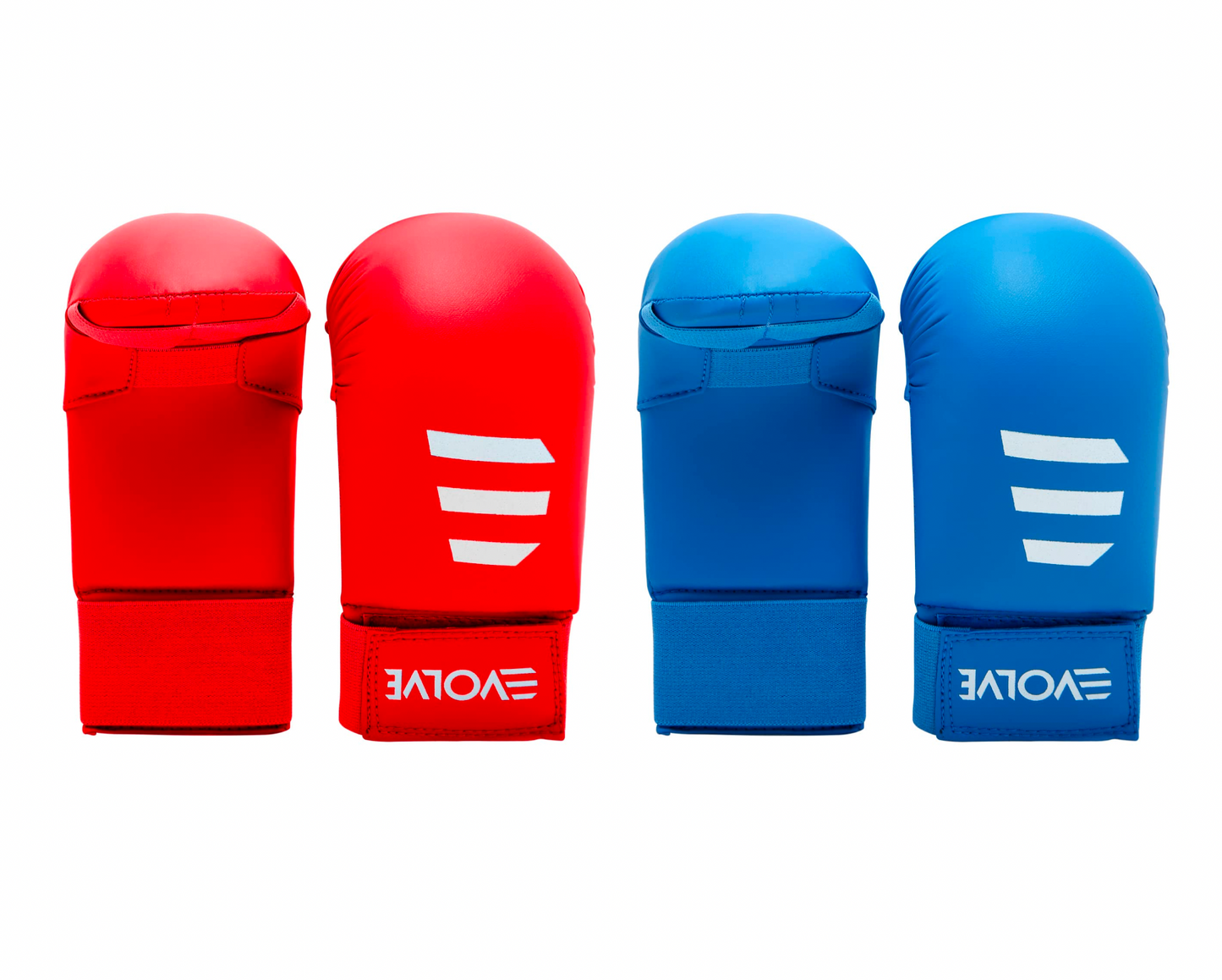 Evolve Karate Gloves - Blue | Lightweight Foam Padded Karate Gloves for Kids with Adjustable Straps