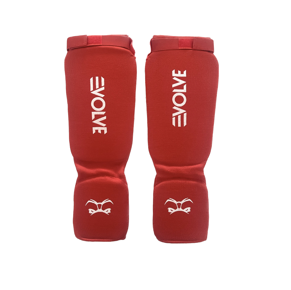 Evolve Shin Guards | Padded Martial Art Shin and Instep Guards for Kickboxing MMA Boxing Muay Thai Karate