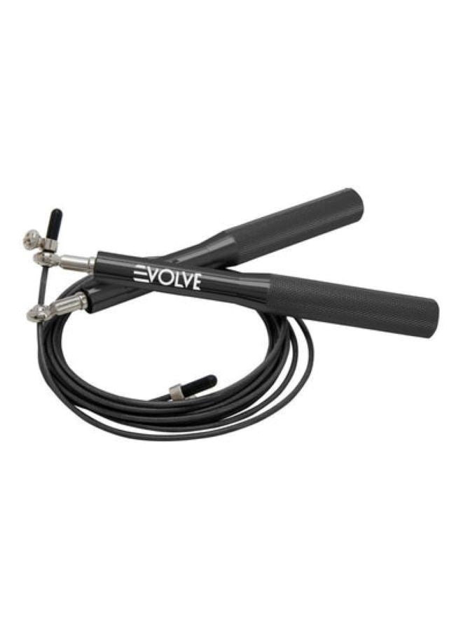 Evolve Skipping Rope | Steel Wire Adjustable Ball-Bearing Jump Rope with Non-slip Handles for Cardio Fitness Training Home Workout and Crossfit for Indoor and Outdoor use