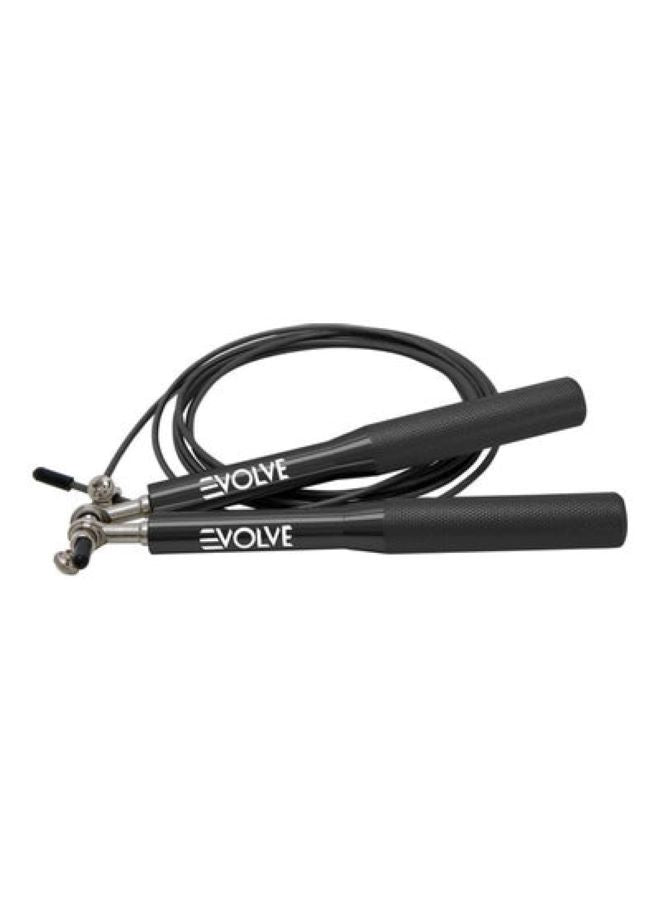 Evolve Skipping Rope | Steel Wire Adjustable Ball-Bearing Jump Rope with Non-slip Handles for Cardio Fitness Training Home Workout and Crossfit for Indoor and Outdoor use