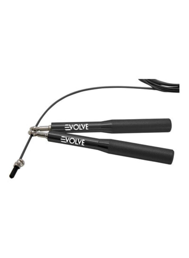 Evolve Skipping Rope | Steel Wire Adjustable Ball-Bearing Jump Rope with Non-slip Handles for Cardio Fitness Training Home Workout and Crossfit for Indoor and Outdoor use