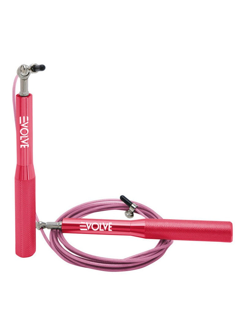 Evolve Skipping Rope | Steel Wire Adjustable Ball-Bearing Jump Rope with Non-slip Handles for Cardio Fitness Training Home Workout and Crossfit for Indoor and Outdoor use