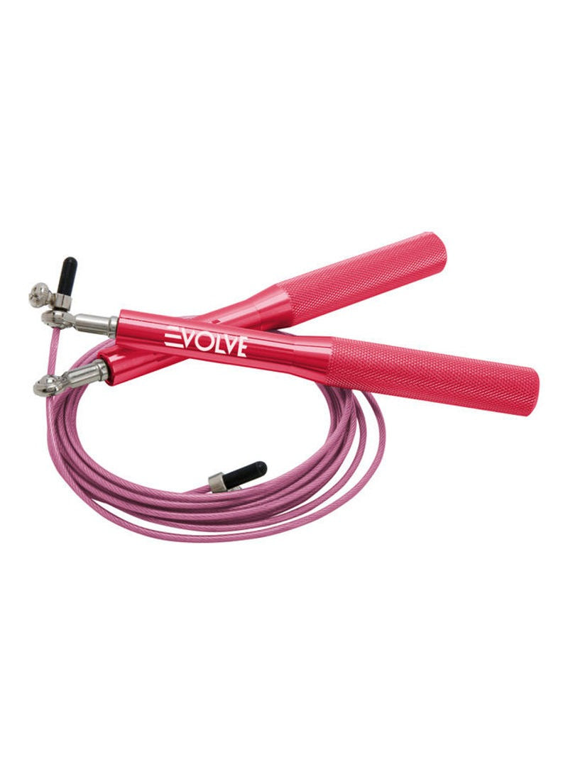 Evolve Skipping Rope | Steel Wire Adjustable Ball-Bearing Jump Rope with Non-slip Handles for Cardio Fitness Training Home Workout and Crossfit for Indoor and Outdoor use