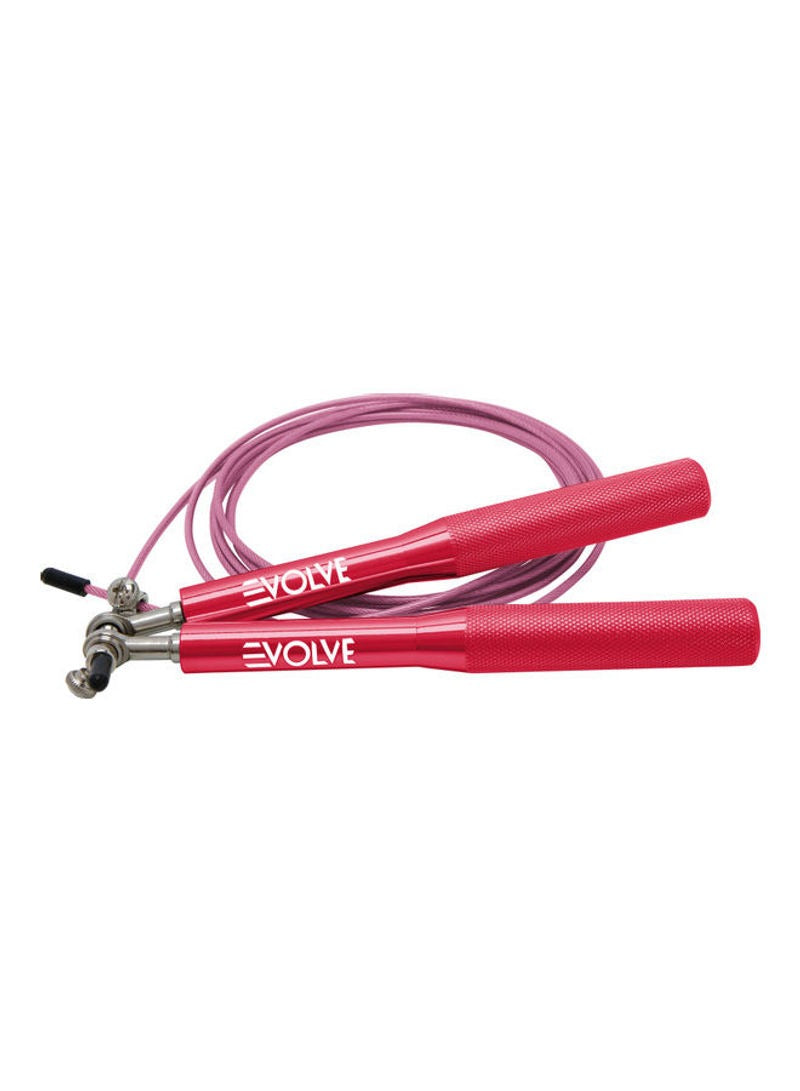 Evolve Skipping Rope | Steel Wire Adjustable Ball-Bearing Jump Rope with Non-slip Handles for Cardio Fitness Training Home Workout and Crossfit for Indoor and Outdoor use