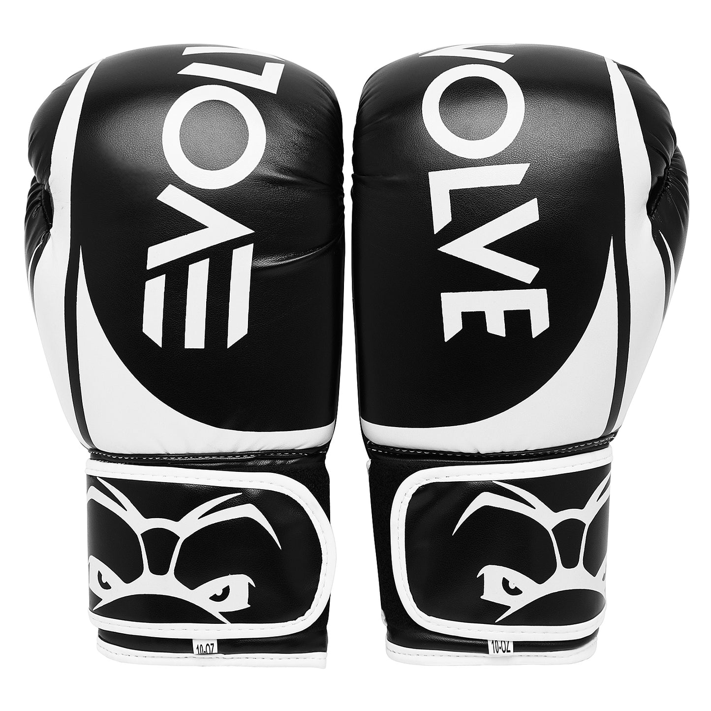 Evolve Boxing Gloves - Black and White | Foam Padded Boxing and Kickboxing Gloves for Training and Sparring