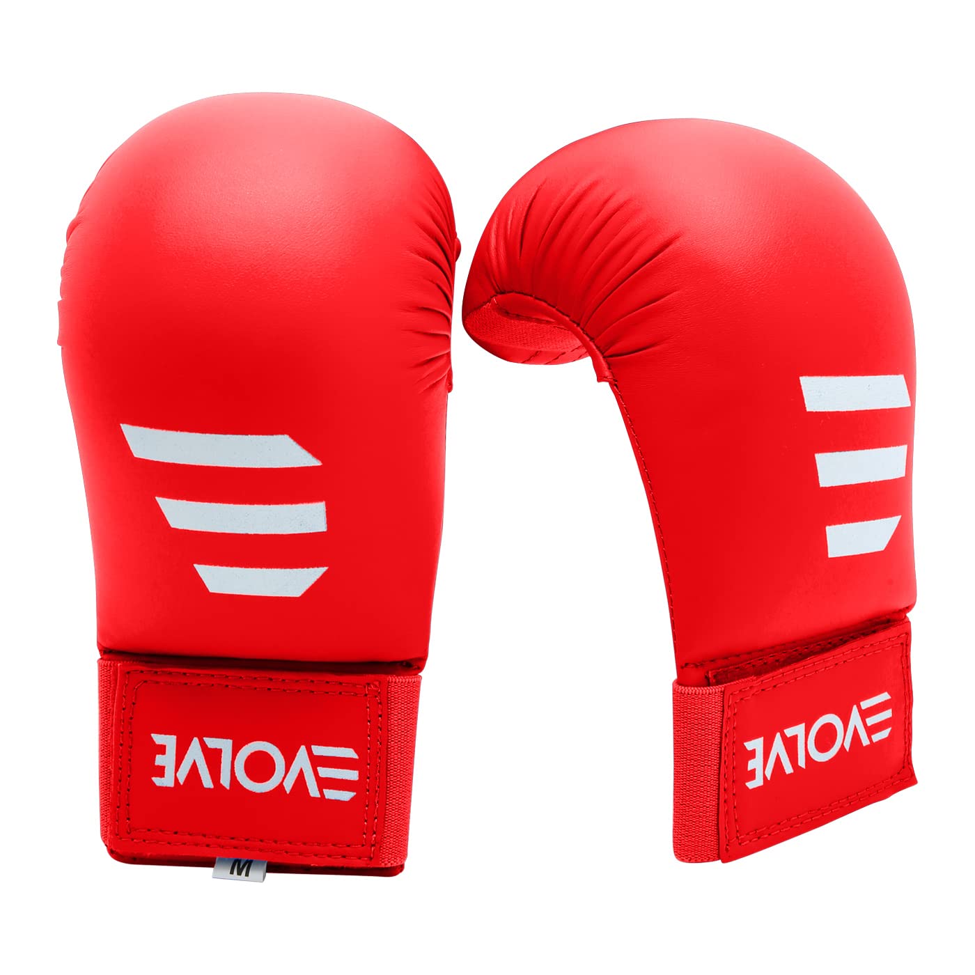 Evolve Karate Gloves - Red | Lightweight Foam Padded Karate Gloves for Kids with Adjustable Straps