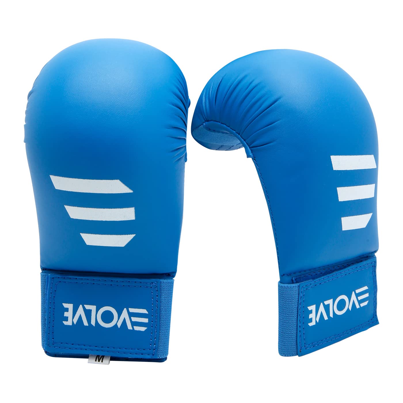 Evolve Karate Gloves - Blue | Lightweight Foam Padded Karate Gloves for Kids with Adjustable Straps