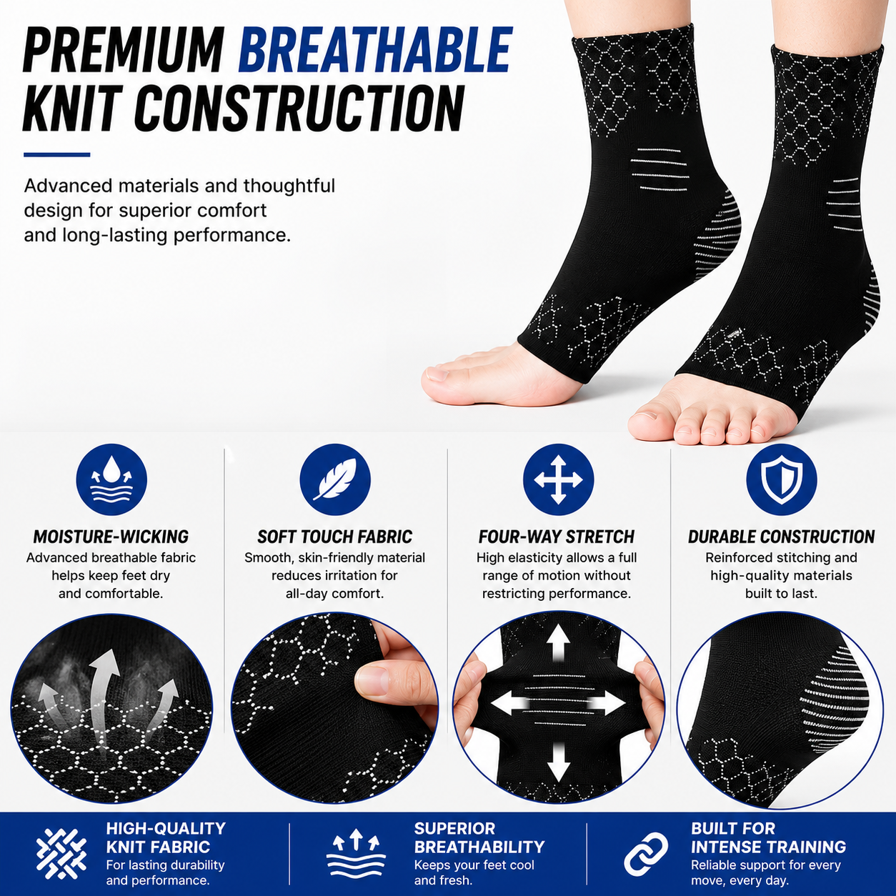Evolve Ankle Support | Breathable Ankle Support Pair for Sprained Ankle Injury Recovery and Joint Pain