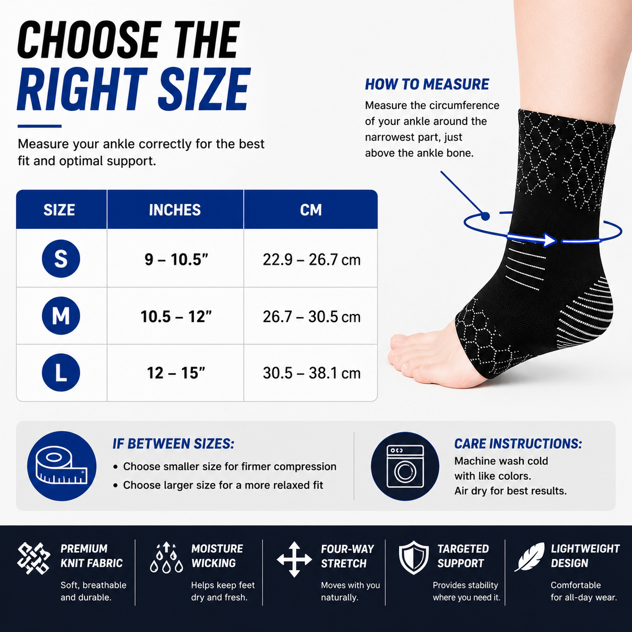 Evolve Ankle Support | Breathable Ankle Support Pair for Sprained Ankle Injury Recovery and Joint Pain