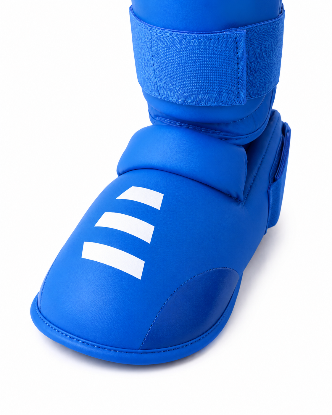 Evolve Karate Shin Guards - Blue | Adjustable Foam Padded Karate Shin and Instep Guards