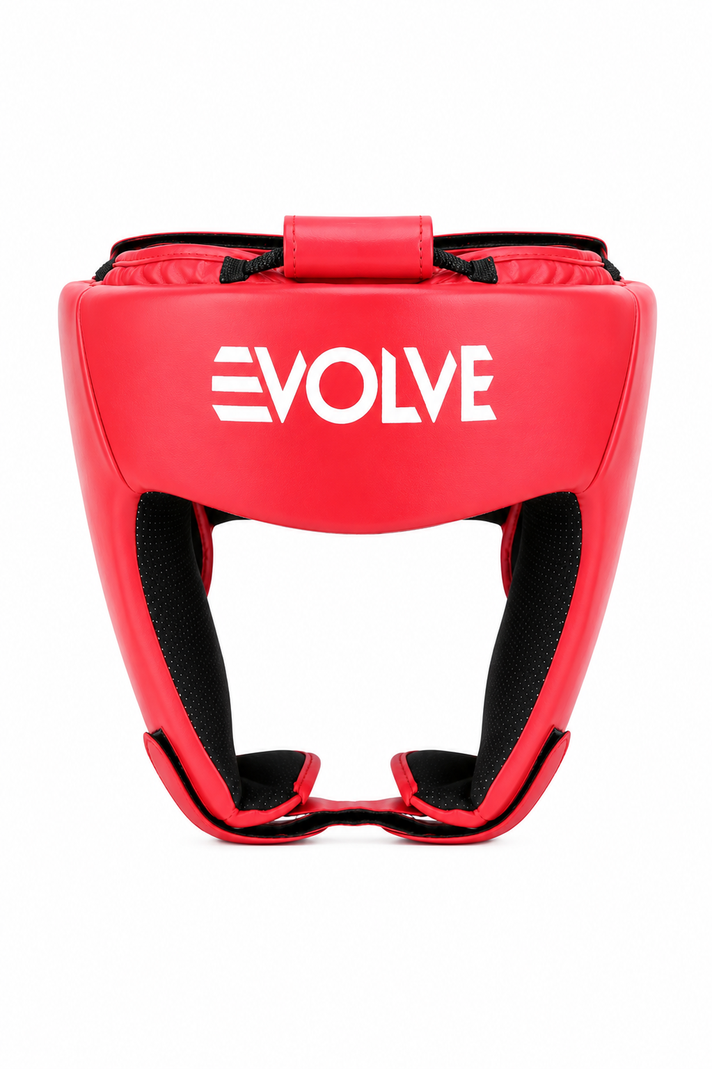 Evolve Headgear - Red | Foam Padded Adjustable Martial Arts Head Guard for Sparring and Competition