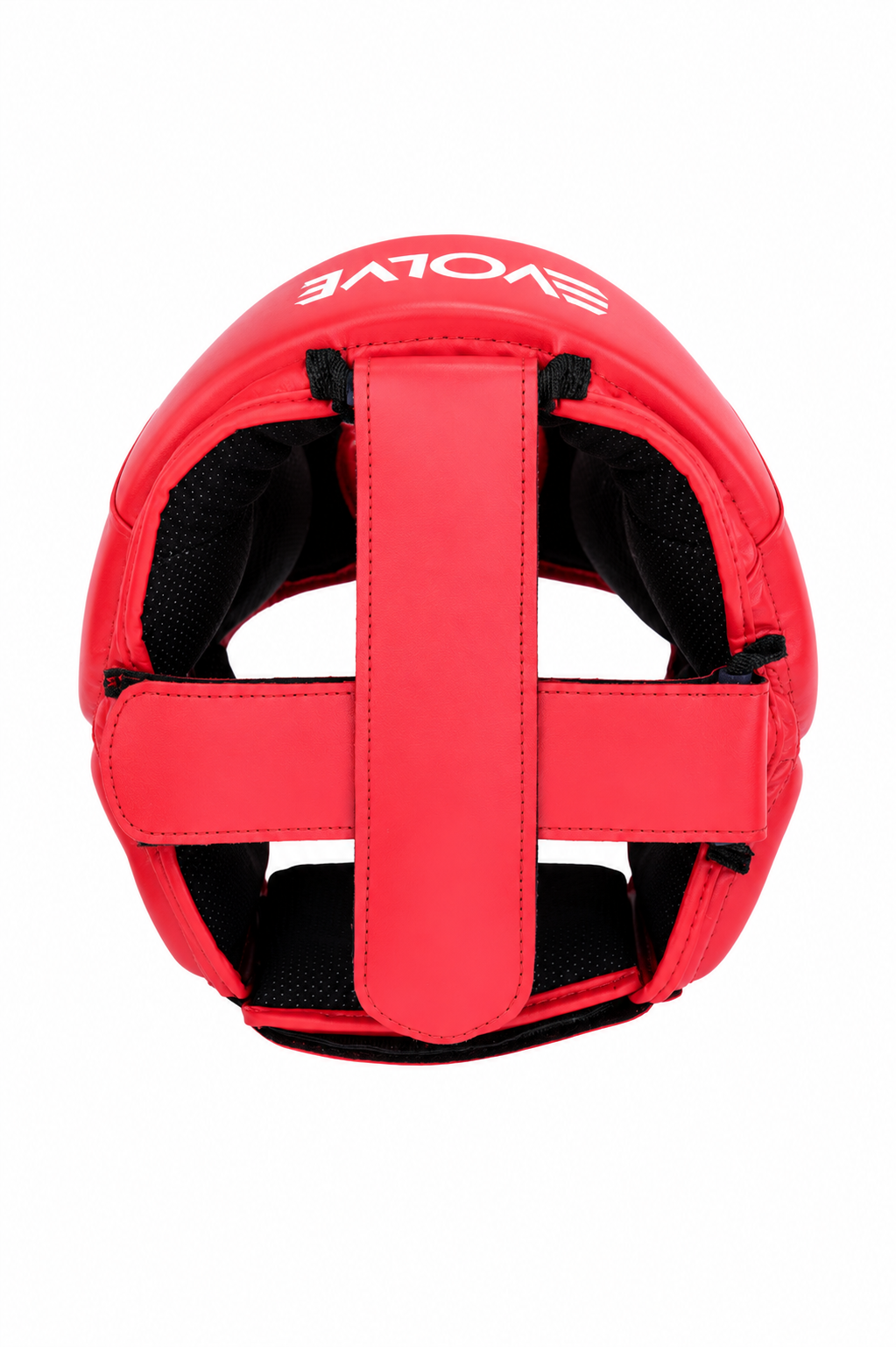 Evolve Headgear - Red | Foam Padded Adjustable Martial Arts Head Guard for Sparring and Competition