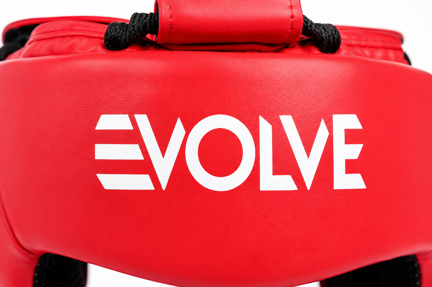Evolve Headgear - Red | Foam Padded Adjustable Martial Arts Head Guard for Sparring and Competition