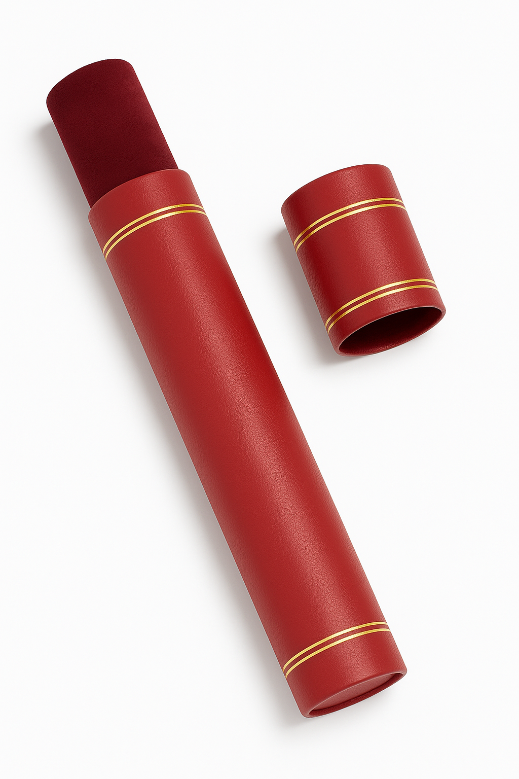 EVOLVE Certificate Tube Holder | Premium Artificial Leather with Velvet Inner Lining and Gold Accents
