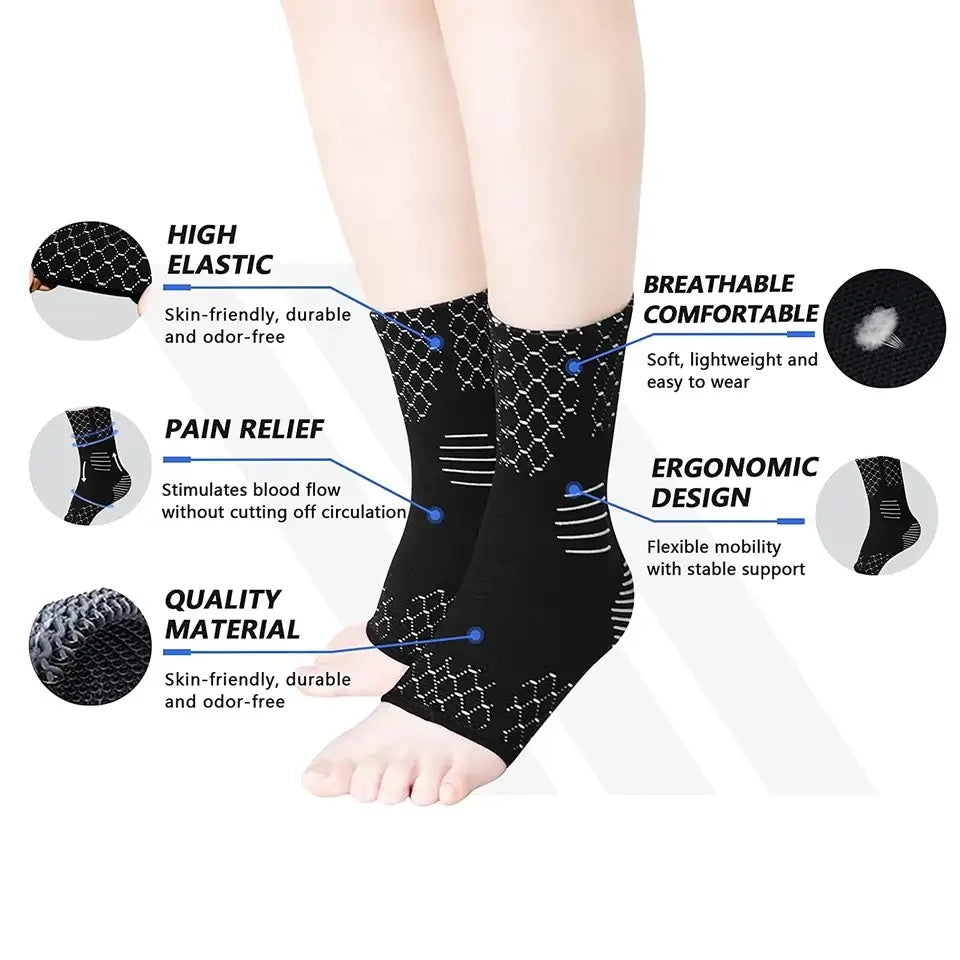 Evolve Ankle Support | Breathable Ankle Support Pair for Sprained Ankle Injury Recovery and Joint Pain