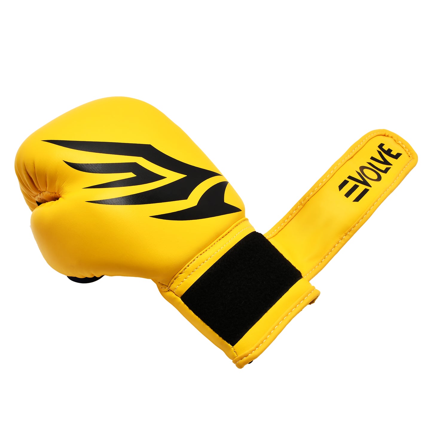 Evolve Kids Kickboxing Gloves - Yellow and Black | Foam Padded Boxing and Kickboxing Gloves for Kids