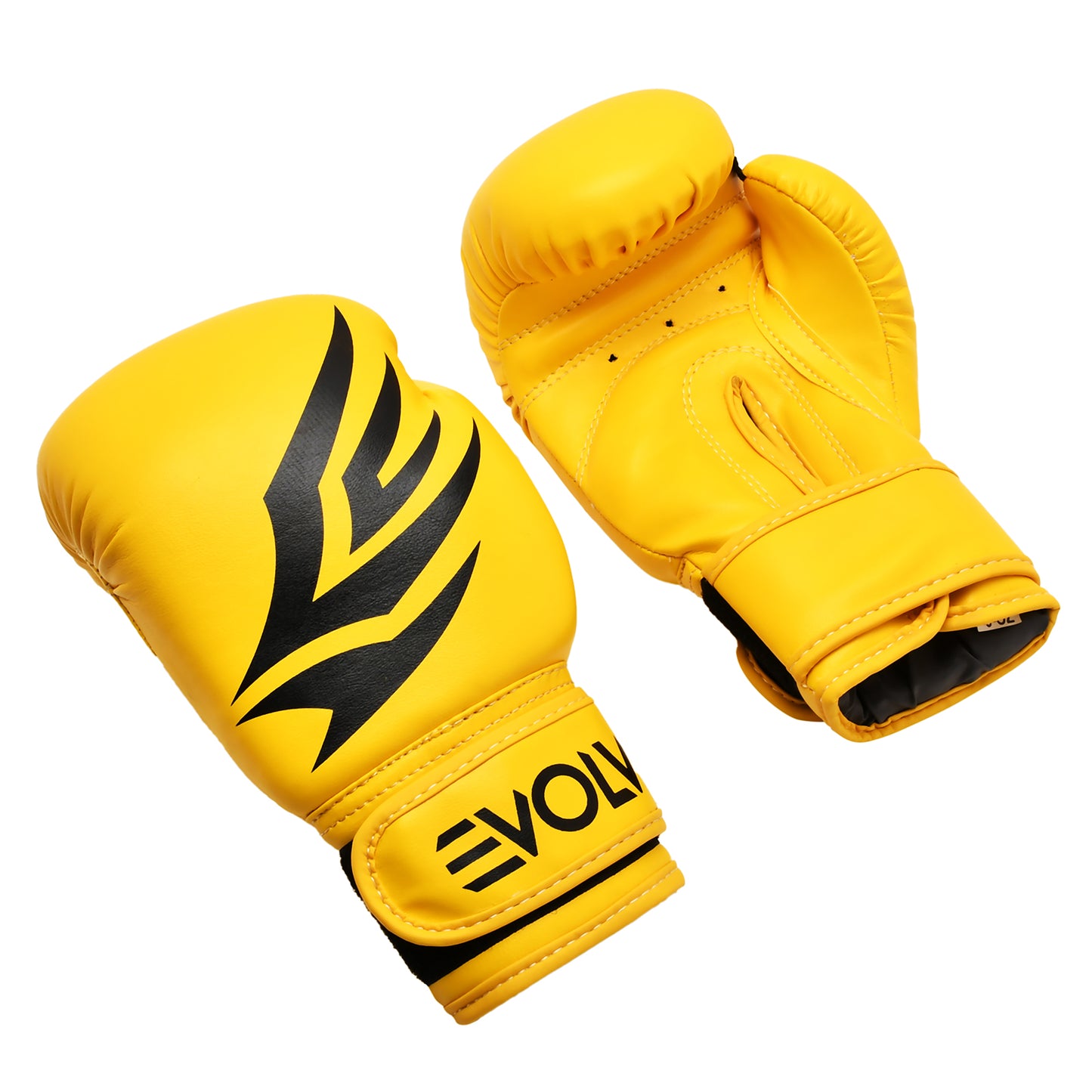 Evolve Kids Kickboxing Gloves - Yellow and Black | Foam Padded Boxing and Kickboxing Gloves for Kids