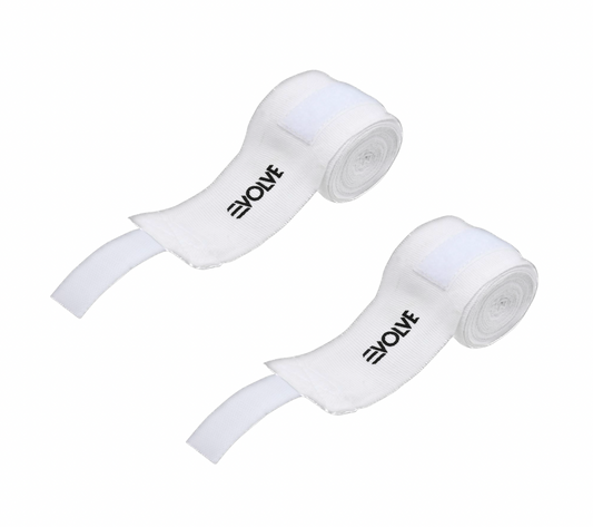 Evolve Handwrap - White | 4.5/3.5 meter Handwrap for Martial Arts Boxing Kickboxing MMA Muay Thai