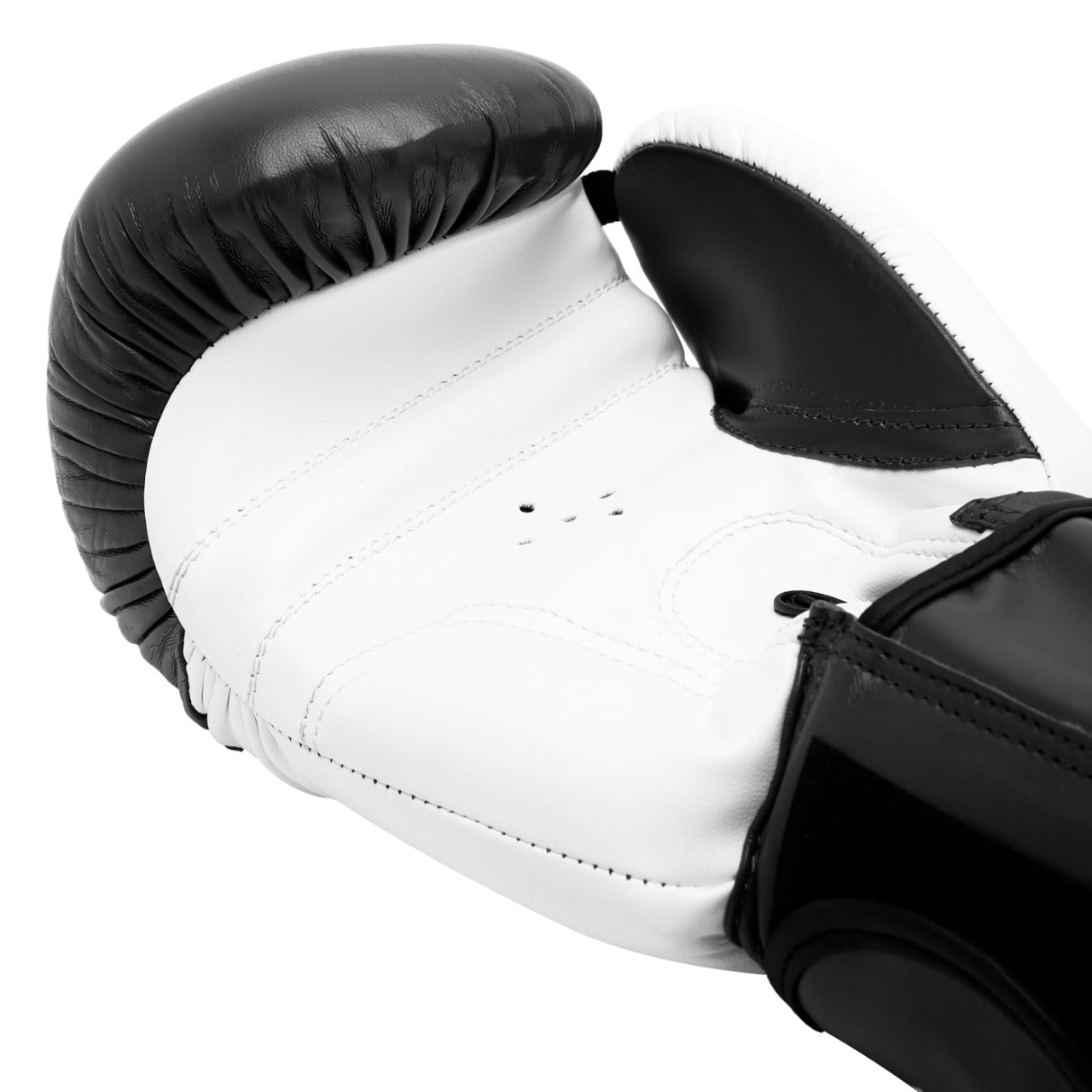 Evolve Kickboxing Gloves - Black and White | Foam Padded Boxing and Kickboxing Gloves with Adjustable Straps