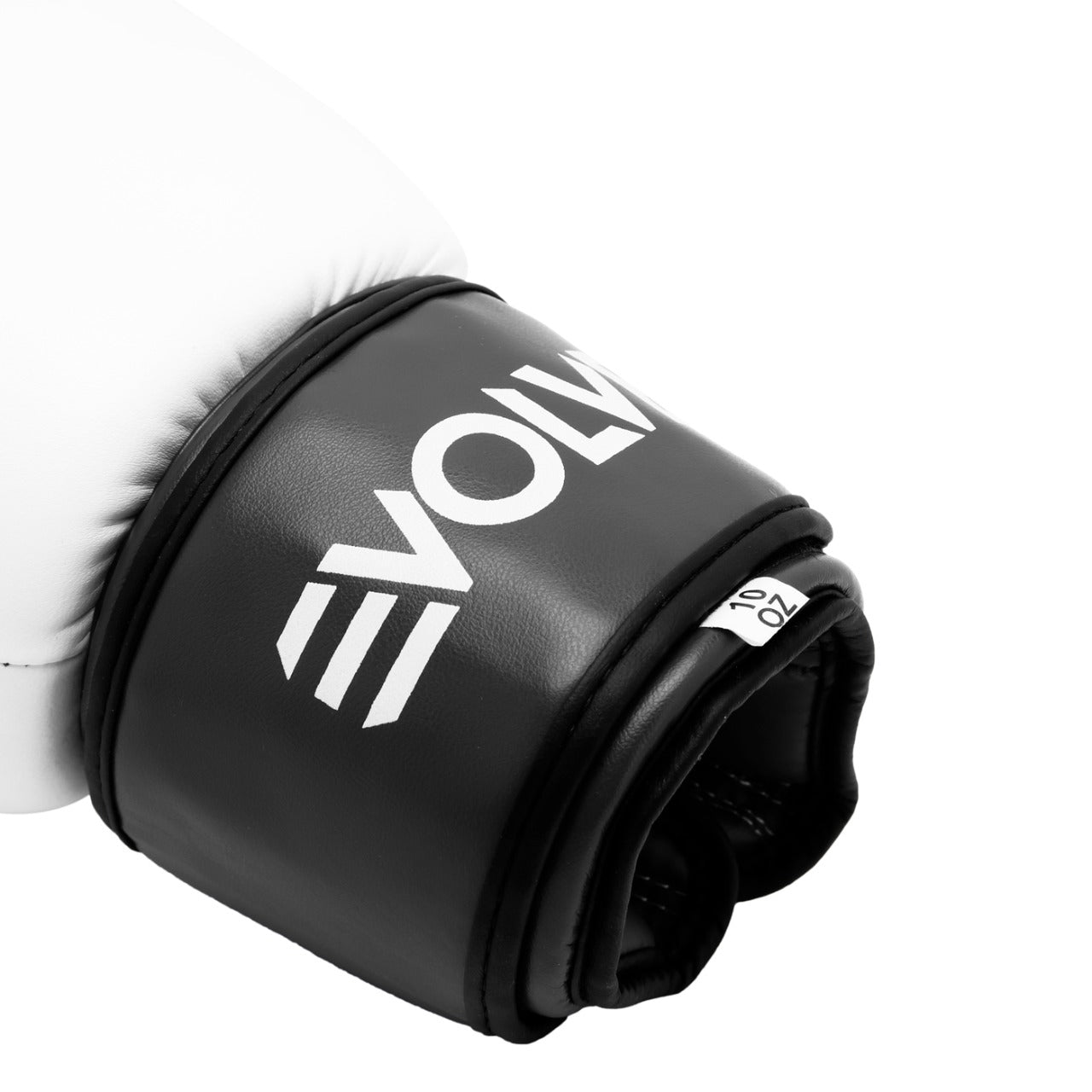 Evolve Kickboxing Gloves - Black and White | Foam Padded Boxing and Kickboxing Gloves with Adjustable Straps