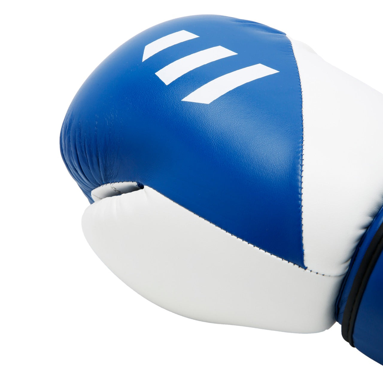 Evolve Kickboxing Gloves - White and Blue | Foam Padded Boxing and Kickboxing Gloves with Adjustable Straps