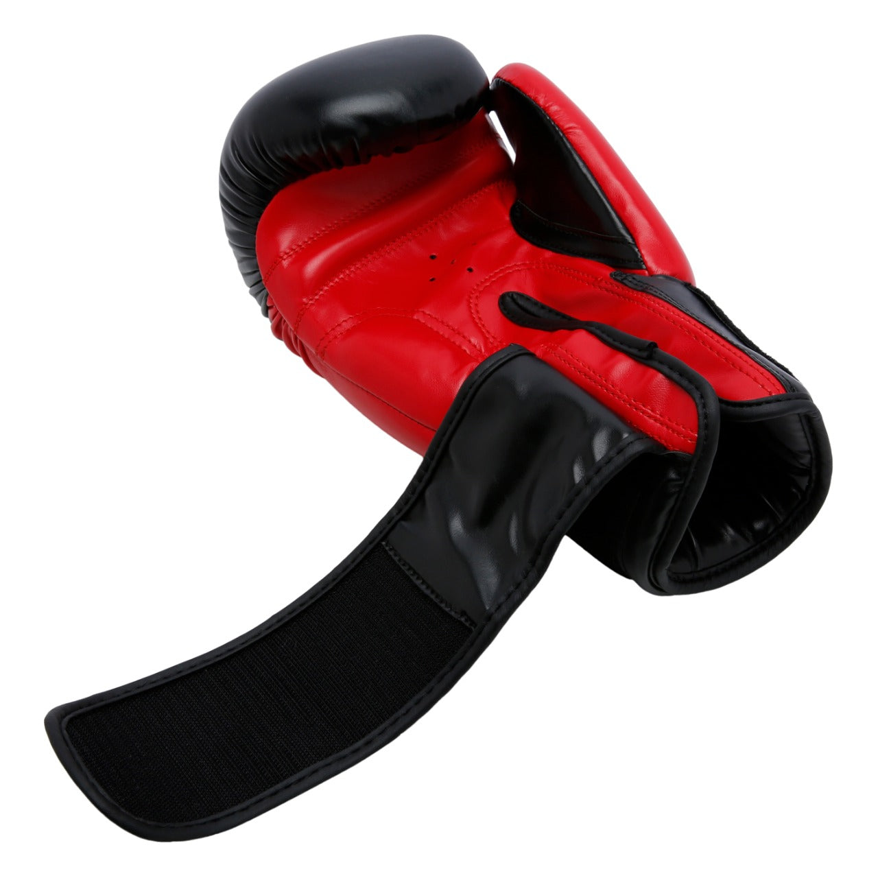 Evolve Kickboxing Gloves - Red and Black | Foam Padded Boxing and Kickboxing Gloves with Adjustable Straps
